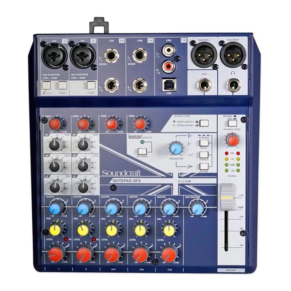 Consola Analógica Soundcraft NOTEPAD-8FX 8 Canales C/usb