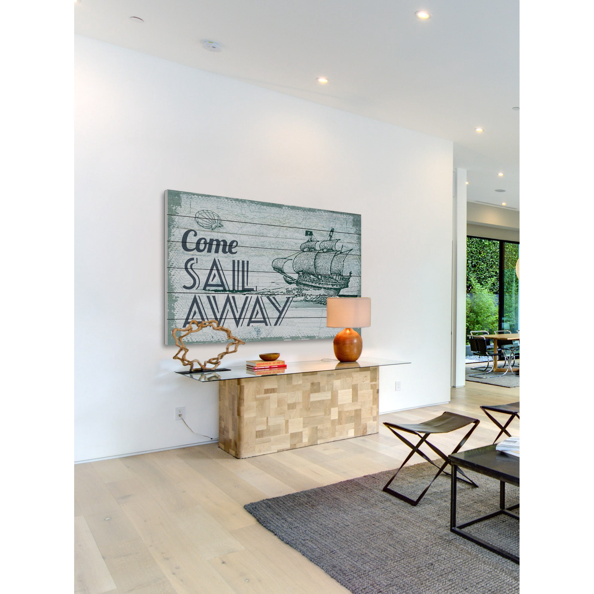Marmont Hill "Come Sail" Painting Print on White Wood