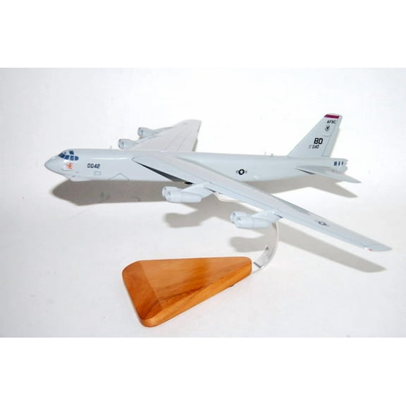 93rd Bomb Squadron Indian Outlaws B-52H Model, 1/124 (18") Scale, Mahogany, Bomber