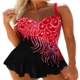 thumbnail image 1 of Maillot de Bain une-Pièce Sans Manches à Col en V pour Femmes, Grande Taille, Bikini à Strass, 1 of 6