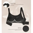thumbnail image 4 of Exerin Women's Wireless Bras Full Coverage Seamless Comfort Bra(Black,XXL), 4 of 6