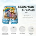 thumbnail image 4 of Kdxio Rainbow Animals On Noah'S Ark Print Men'S Swim Trunks With Compression Liner 7 Inch Inseam Quick Dry Swim Shorts, 4 of 7
