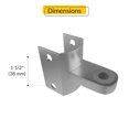 thumbnail image 3 of Brixwell Hinge Bracket With Fastener, Top Type, 1/2" Diameter, 1 5/64" Size, Polished Chrome, 3 of 5