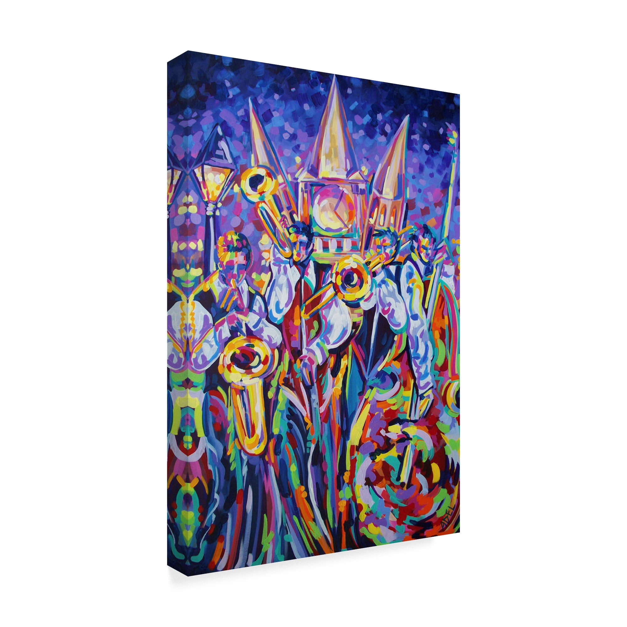 Trademark Fine Art 'Jackson Square Jammin Jazz' Canvas Art by ADEL