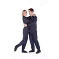 thumbnail image 1 of Pyjama pour Adulte à Pieds en Flanelle de Coton à Carreaux Noir et Blanc avec Siège Rabattable, 1 of 2