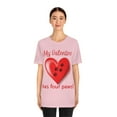 thumbnail image 4 of Funny Valentine's Day Shirt | My Valentine Has Four Paws! | Dog Lover | Animal Lover | Unisex Jersey Short Sleeve Tee, 4 of 10