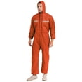 thumbnail image 3 of iixpin Mens Hooded Long Sleeve Coveralls Reflective Strips  Safety Work Overalls Boiler Suit Orange L, 3 of 7