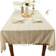 thumbnail image 6 of Lace Tablecloth – Cotton-Linen Artistic, Dust-Proof, Hollowed Out Design, Anti-Slip, Heat Resistant for Home Dining (Flowers and Birds,140*140 cm), 6 of 22