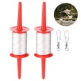 thumbnail image 3 of Cuerdas Y Rodillos Para Cometa De 150M, Cable Blanco Para Cometa, 27,5 Kg, Cable Para Cometa Con Rodamiento, Carrete Para Cometa, Rojo/Verde Para Deportes Al Aire Libre, Todas Las Edades Eigraketly OD010407-01, 3 of 6