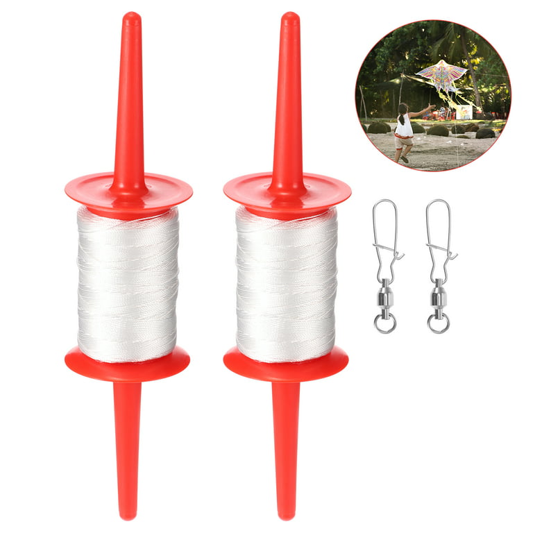 FANCY 150m Kite String and Roller Set White Kite Cord 27.5kg Bearing Kite  Cable Kite Line Kite Spool Red/Green for Outdoor Sports All Ages