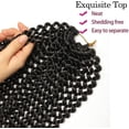 thumbnail image 3 of Trenzas de crochet onduladas NQ 7 paquetes 46 cm 18 pulgadas cabello largo bohemio sintético 1#, 3 of 5
