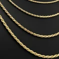 thumbnail image 6 of Tilo Jewelry Yellow Gold Plated 925 Sterling Silver Rope Chain Necklace with Secure Lobster Lock | 3mm - 20 Inch | Everyday Necklace for Men & Women, 6 of 15