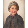 thumbnail image 2 of Friedrich Anton Prölss 19x24 Gold Ornate Framed and Double Matted Museum Art Print Titled - Young Boy (1906), 2 of 4
