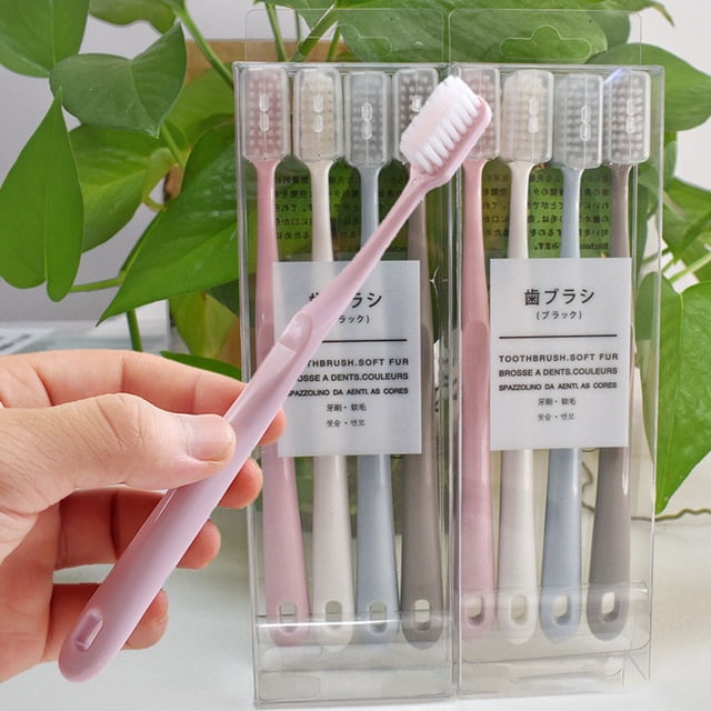 YAOMOBB Tooth Brushes Soft Bristles Toothbrush Set Comfortable Grip for Food Grade Dental Care
