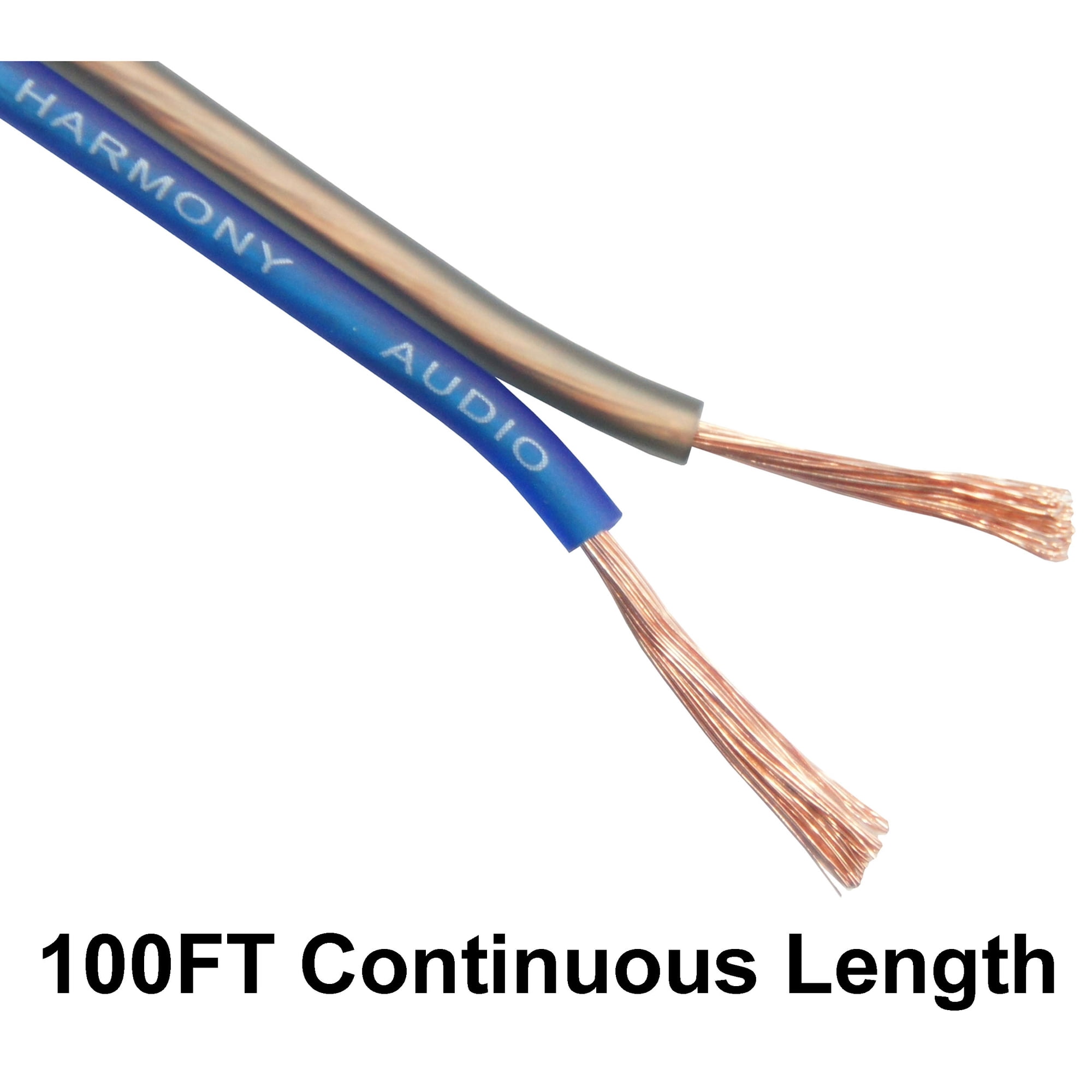 Harmony Audio 16 Gauge CCA Car Home Stereo Blue Speaker Wire Cable 100 Feet New