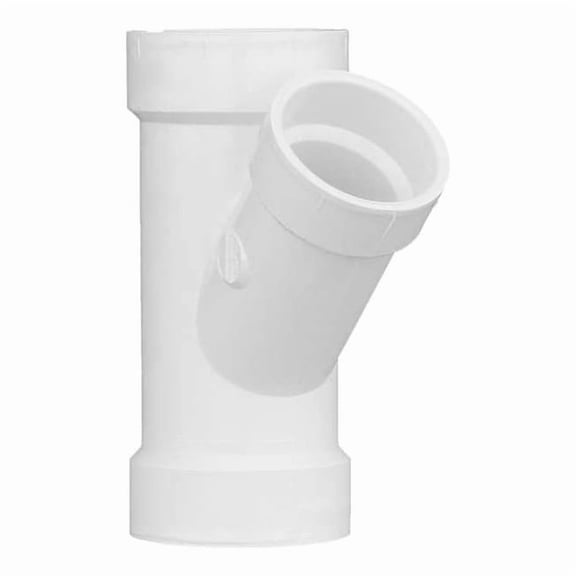 PVC Reducing Wye, Hub, 2 in x 2 in x 1 1/2 in Pipe Size