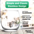 thumbnail image 4 of Mikonos Stemless Wine Glasses 11.5 oz. Set of 10, Bulk Pack - Restaurant Glassware, Perfect for Red Wine, White Wine, Cocktails - Clear, 4 of 5