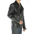 thumbnail image 3 of Mens Black Coat Luciano Natazzi Lambskin Leather Designer, 3 of 6