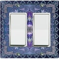 thumbnail image 1 of Metal Light Switch Plate Cover Elegant Purple Mandala Flower Tile Pattern TIL061, 1 of 13