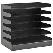 Buddy Black Steel Desktop Paper Organizer