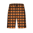 thumbnail image 4 of Fmbrln Mens Shorts Drawstring Waist Plaid Printed Summer Shorts Fashion Casual Lounge Shorts, 4 of 6