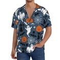 thumbnail image 3 of KLL Halloween 1 Print Men's Shirt Short Sleeve Button Down Summer Cuba Beach Shirts- XX-Large, 3 of 7