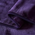 thumbnail image 5 of Chezmoi Collection Heavy Thick Korean Style Faux Mink Blanket Single Ply 9 Lbs, 750GSM Silky Soft Plush Raschel Mink Blanket, 92" x 106" US King Size, Solid Purple, 5 of 9