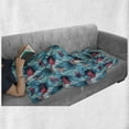 thumbnail image 6 of Tea Party Soft Flannel Fleece Blanket, Crockery Composition Abstract Overlapping Silhouettes Teapot and Cups, Cozy Plush for Indoor and Outdoor Use, 60" x 80", Dark Coral Pale Blue, by Ambesonne, 6 of 6