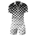 thumbnail image 1 of Ensemble de Sport Tropical à Manches Courtes Imprimé 3D pour Hommes, Tenue d'Été Active, 1 of 4