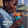 thumbnail image 4 of Hydro Flask Kids Wide Mouth 18Oz Water Bottle with Straw Cap and Boot, Goji, 4 of 5
