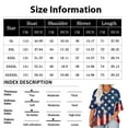 thumbnail image 3 of Plus Size Women's Ruffled Three-Quarter Sleeve V-Neck T-Shirt - Patriotic Print Casual Top for Summer, Date Nights & 4th of July Events ,White 2XL, 3 of 5