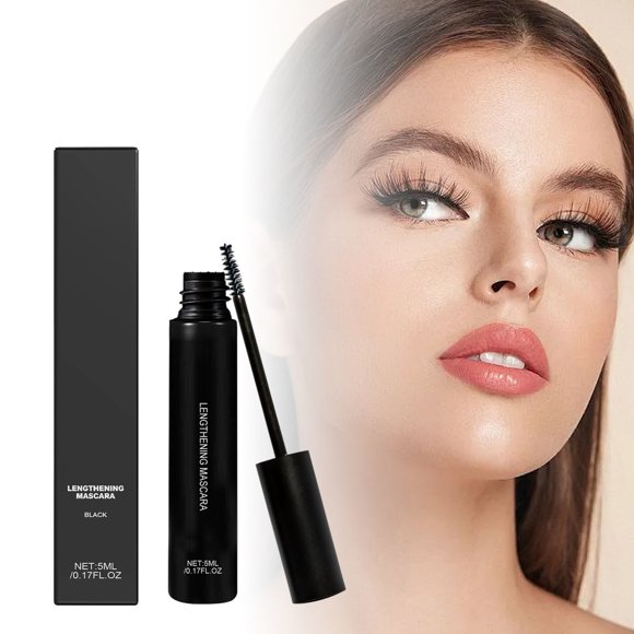 Fiudx Máscara de Pestañas Innovadora, Fórmula de Volumen Duradero, Aplicación Sin Grumos, Tinta Líquida Modulable Única, Realza El Maquillaje de Ojos, Glamour Diario, Tubo Pequeño de Acero de 5 G