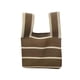 thumbnail image 3 of Bolso tote a rayas para mujer, 20 cm x 35 cm, elegante, informal, portátil, de poliéster, tejido de punto Marrón jinwen Bolsos de mujer, 3 of 8