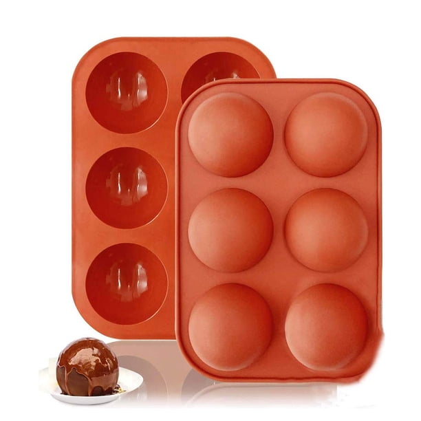 Paquete de 2 moldes de silicona para magdalenas para hornear molde redondo de silicona para hornear pasteles, pan de maíz, dulces, huevos, magdalenas