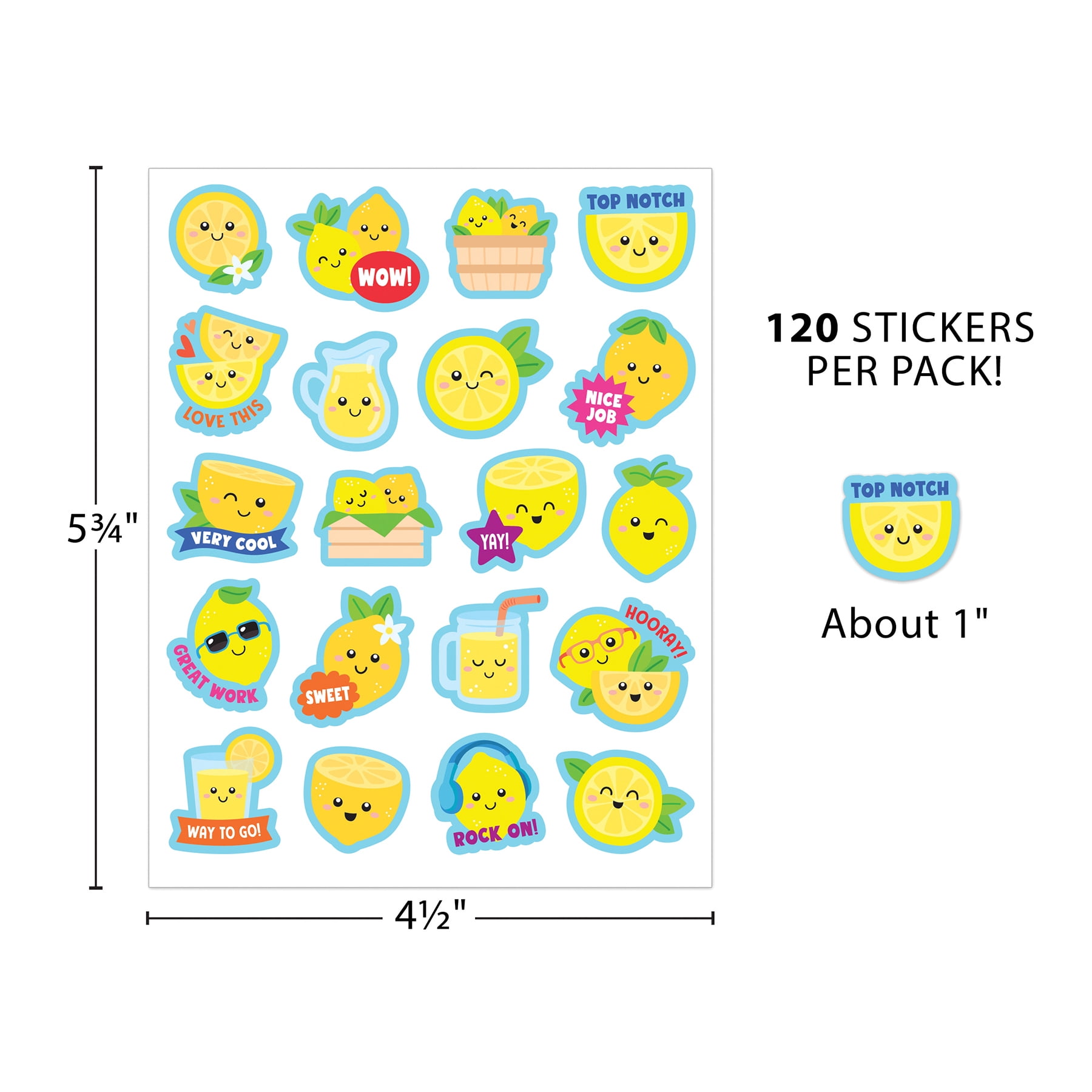 Teacher Created Resources Lemon Smelly Stickers, 120 Per Pack, 6 Packs