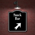 thumbnail image 2 of Snack Bar 45 degree Up Right Arrow BLACK Aluminum Composite Sign, 15"x18", 2 of 9