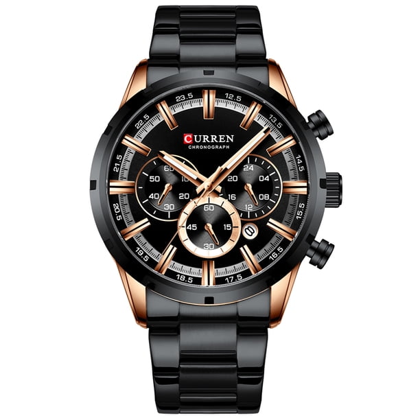 8355 Reloj de lujo clásico de cuarzo para hombre Reloj 3ATM Impermeable Estuche grande Reloj gr CURREN Reloj de los hombres