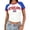 Blue, variant on Gsakboxl Summer Tops for Women Slim Fit Cropped Flag Print Short Sleeve T-shirt World Cup Themed Breathable Going Out Cheerleading Crop Tops Yellow 3XL
