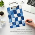 thumbnail image 3 of FORMRS Acrylic Clipboard with Low Profile Clip Standard A4 Letter Size, 12.5" x 9", Blue and Gray Plaid Pattern, 3 of 8