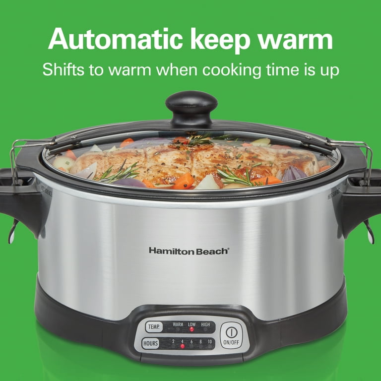 Hamilton Beach Stay or Go Portable Slow Cooker with Lid Lock