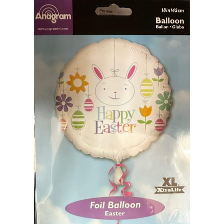 Happy Easter Bunny 18 Inch Foil Mylar Balloon [17295]