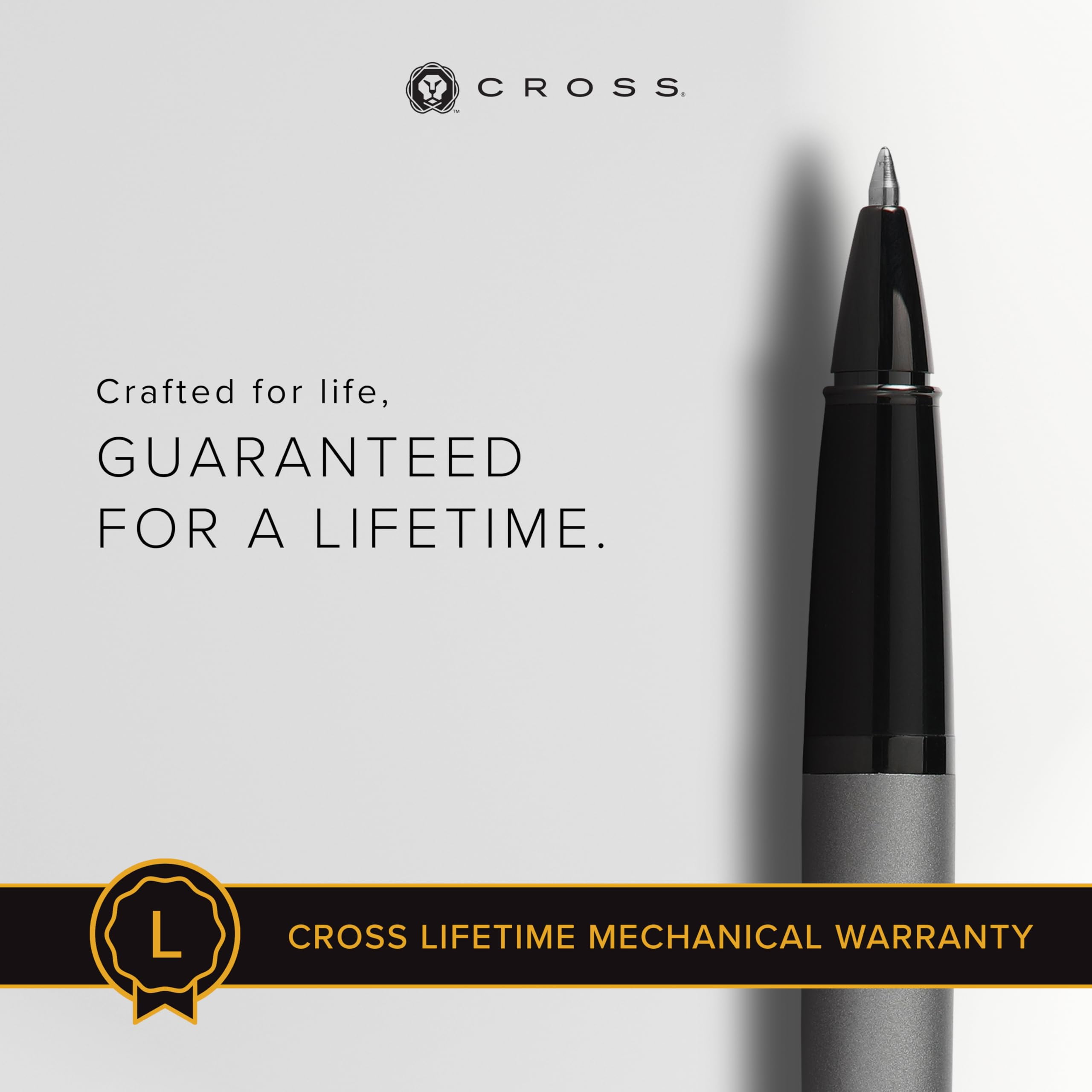 Cross Bailey™ Matte Gray Lacquer Rollerball Pen