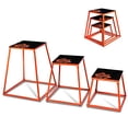 thumbnail image 2 of SQUATZ 3 Pcs Plyometric Platform Box - Small, Medium, Large Sized Platform Boxes Covered with Anti-Skid Rubber for Home Gym Training, Comes with 3 Platform Boxes - Firm, Durable, and Stable Frame, 2 of 4