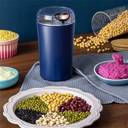 

Tiitstoy Coffee Grinder Electric 200W Powerful Spice Grinder Grinder Herb Grinder Coffee Beans Grinder Electric for Spices Herbs Nut with Brush Blue