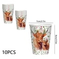 thumbnail image 3 of TanSiDing Highlands Cow Disposable Paper Cups Vintage Floral Party Supplies Rustic Farmhouse Theme Celebration, 3 of 6