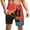 Z102-Sky Blue, variant on CHENge Swim Trunks with Compression Liner Casual Retro Palm Tree Print Quick Dry Beach Swimming Shorts with Compression Liner Stretch Fabric Beach Wear