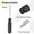 thumbnail image 3 of Uxcell 4pcs Mini Phillips Screwdriver 2.5mm 94mm Length Micro Precision Cross Head Screw Driver with Non-Slip Black Handle for Watch Eyeglasses Electronics Small Appliances Repair, 3 of 6