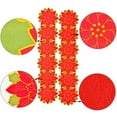 thumbnail image 6 of Groomer Christmas flower table runner,Creative Xmas Floral-Shaped Table Cloth for Tabletop Decorative,for Home Family Festival Holiday Party Table Decor, 6 of 8