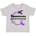 thumbnail image 3 of Inktastic Fibromyalgia Awareness butterfly ribbon Boys or Girls Toddler T-Shirt, 3 of 5