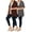 Brown-Charcoal, variant on Women's Plus Size Casual Short Sleeve Loose Fit Solid Draped Open Cardigan (Pack of 2)